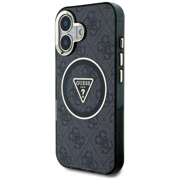 Guess Telefontaske til iPhone 16 Magsafe Glitter - Sort Svart