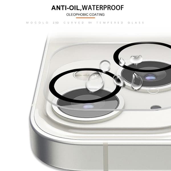 MOCOLO iPhone 14 Plus -kameran linsskydd i härdat glas 9H - Clear Transparent