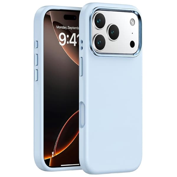 Mobilskal till iPhone 17 Pro med Metall Linsbåge Liquid Silikon - Lila Lila