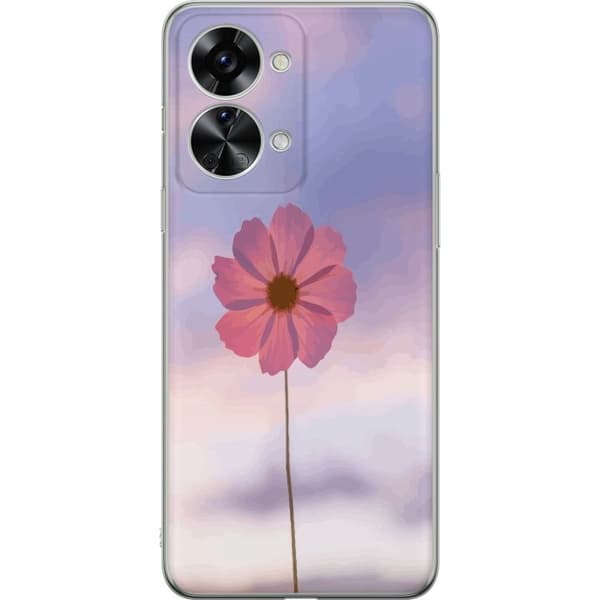 Telefontaske til OnePlus Nord 2T med Lyserød Blomst