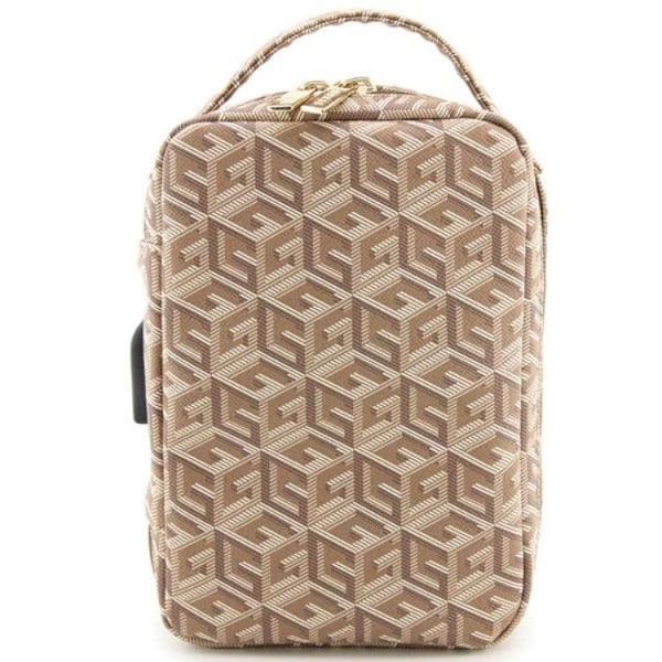 Guess Organizerväska GCube Stripe - Brun