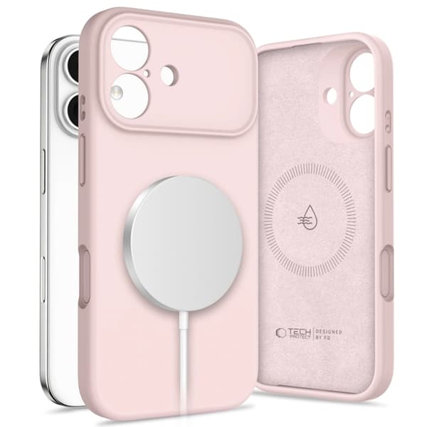 Tech-Protect Mobilskal till iPhone 17 Magsafe Silikon - Pearl Rosa Rosa