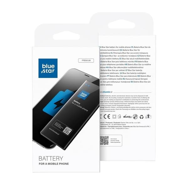 Blå stjerne iPhone 5 batteri HQ 1440 mAh