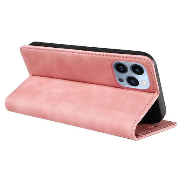 BETOPNICE 003 iPhone 12 Pro Max Plånboksfodral Konstläder - Rosa