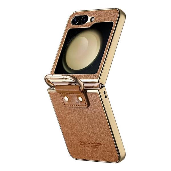 Mobilskal för Galaxy Z Flip 6 Electroplating Ring Kickstand