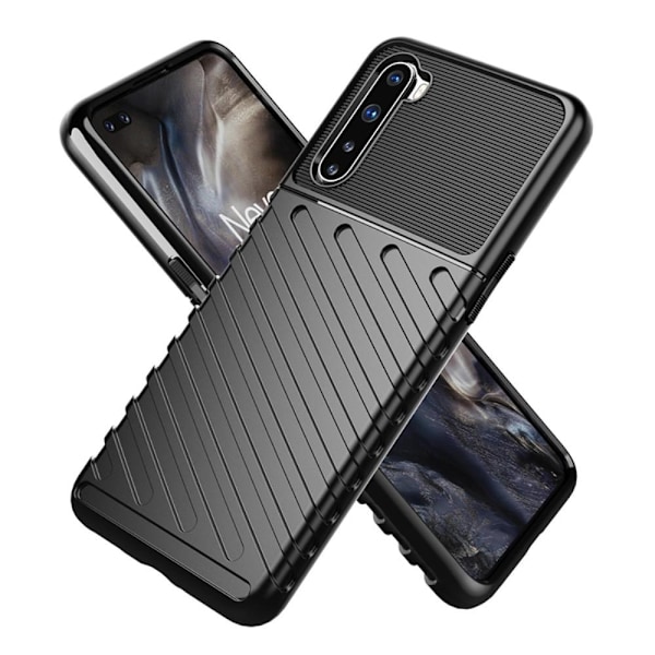 Thunder Twill Texture Skal Till OnePlus Nord - Blå Blå