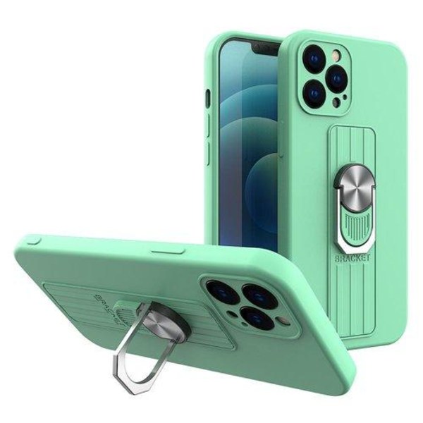 Ring Silikone Finger Grip Cover iPhone 12 Pro - Mint