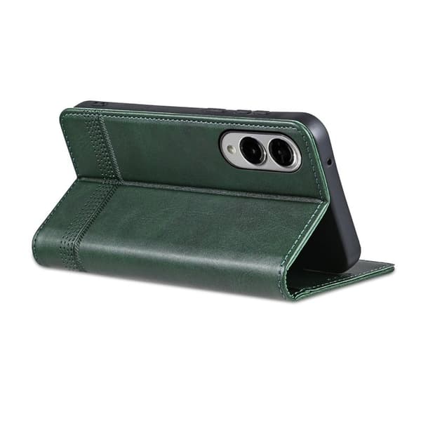 AZNS Samsung Galaxy S25 Edge Plånboksfodral Konstläder - Grön