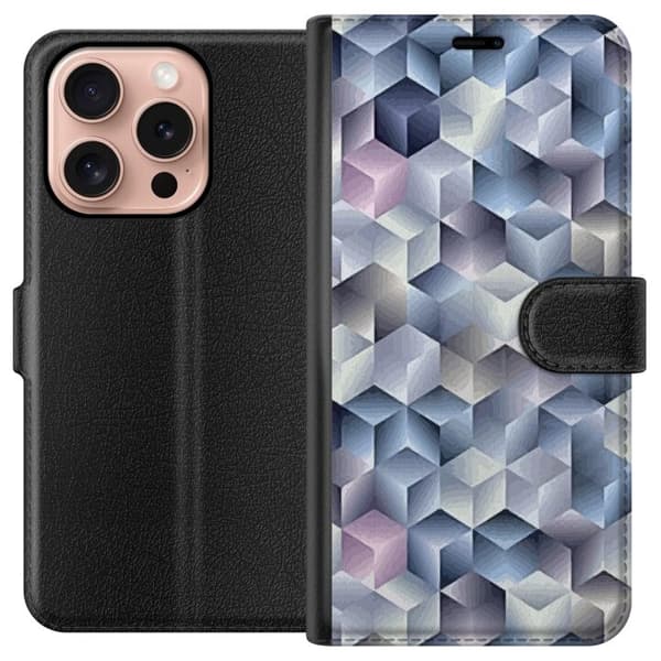 Lompakkokotelo Apple iPhone 16 Pro -puhelimelle Cyklon-kuosilla