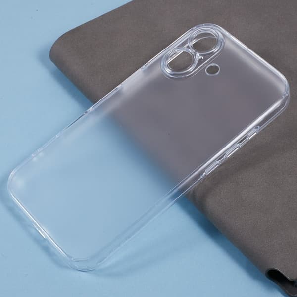 X-LEVEL Mobilskal till iPhone 16 Matte TempeRöd Glass TPU Transparent