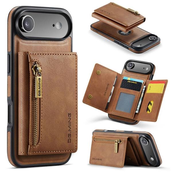 DG.MING M5 Series iPhone Air Plånboksfodral Konstläder Magnetiskt Brun