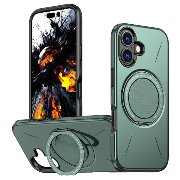 Mobilskal till iPhone 17 MagSafe Rotating Kickstand - Grön Grön