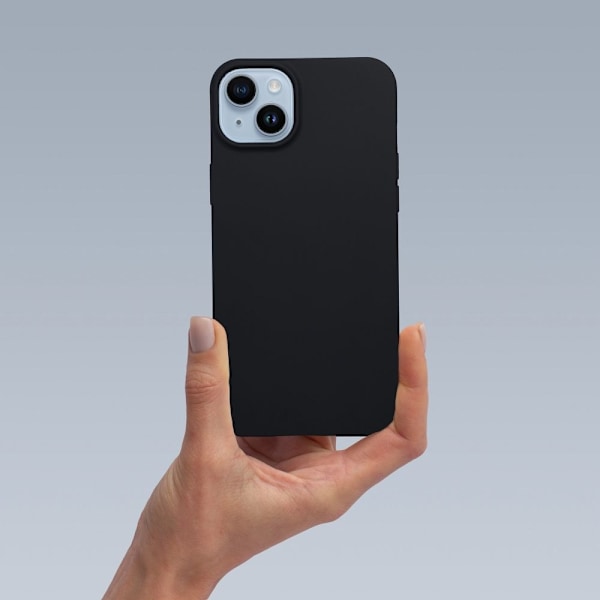 MATT skal för iPhone 14 Max svart Svart