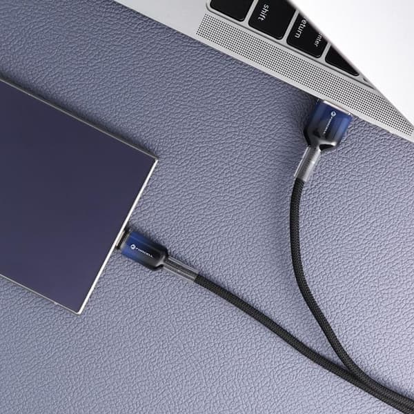 FORCELL USB-A till USB-C 66W Kabel 3A 1m QC4.0 C352 - Svart Svart