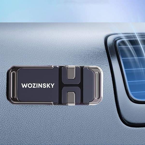 Wozinsky Magnetisk Mobilhållare med kabelorganisator Svart