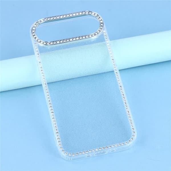 Mobilskal till iPhone Air Rhinestone Edge - Glitter Transparent Transparent