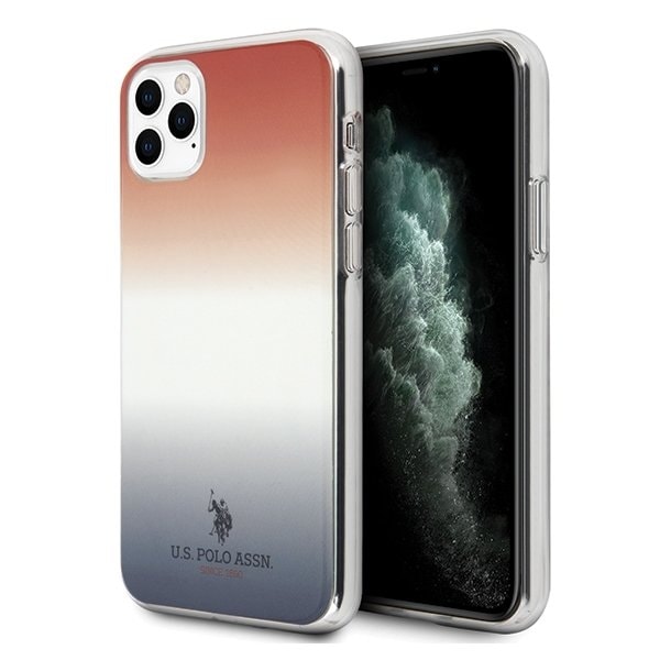 U.S. Polo Assn. Gradient Pattern Collection iPhone 11 Pro BlåRöd Blå