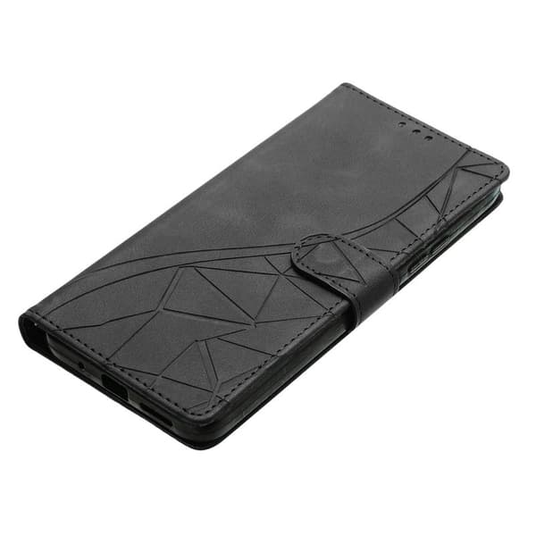 Samsung Galaxy S26 Edge Plånboksfodral Ställ Impränerad Konstläder - Svart