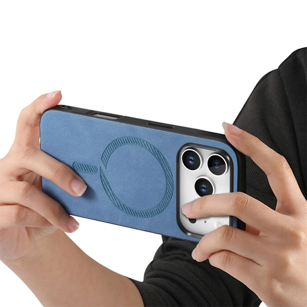 Mobilskal till iPhone 17 Pro Max MagSafe Skin-touch - Blå Blå
