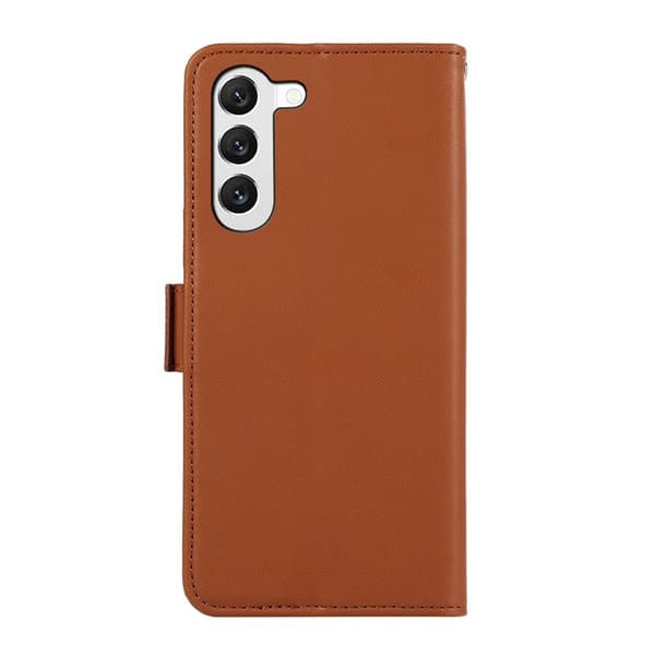 ABEEL Samsung Galaxy S23+ Plånboksfodral Soft Konstläder RFID Blocker Brun