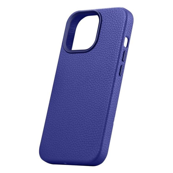 iCarer iPhone 14 Pro Case Magsafe aitoa nahkaa Litchi Premium - Mö