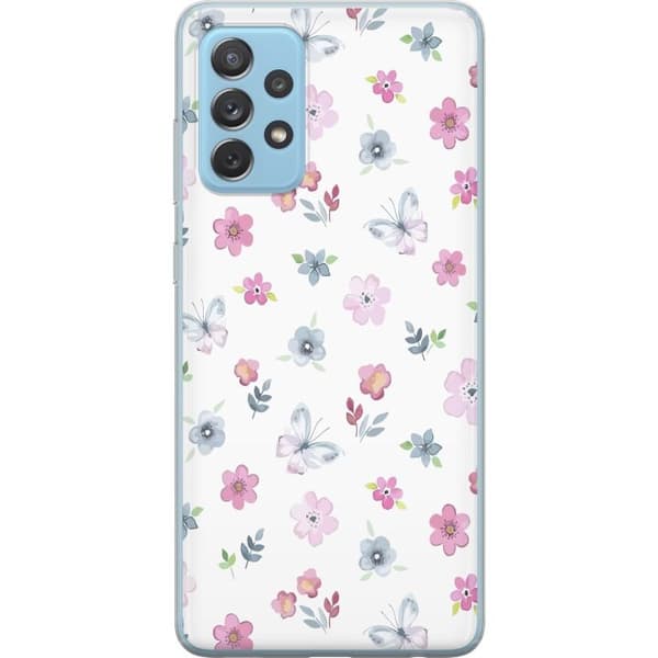 Mobilcover til Samsung Galaxy A52 5G med Blomster og sommerfugle