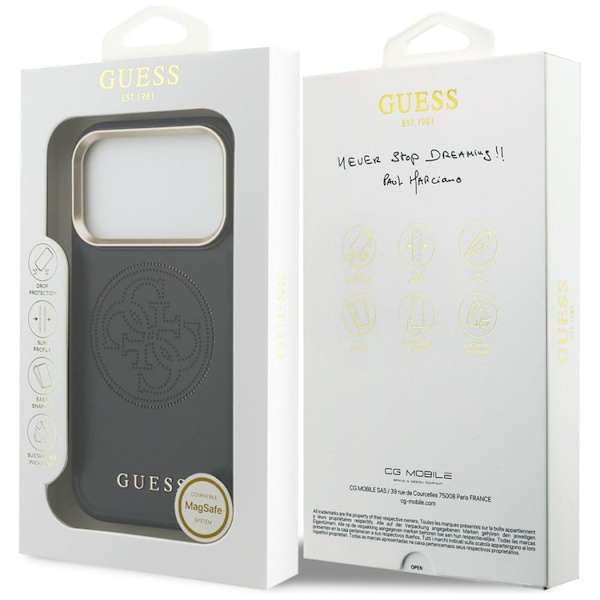 Guess Mobilskal För iPhone 17 Pro MagSafe Perforated 4G - Rosa