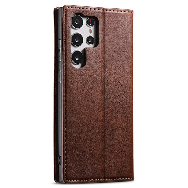 SUTENI Galaxy S23 Ultra Plånboksfodral Kickstand Flip - Brun