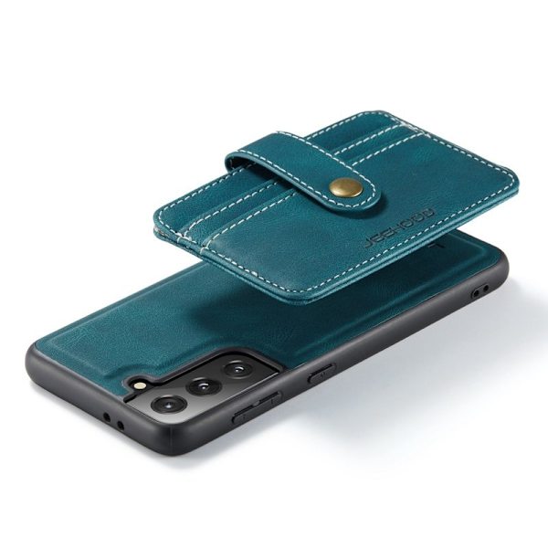JEEHOOD Detachable Konstläder Plånboksfodral för Samsung Galaxy S20 Plus - Blå