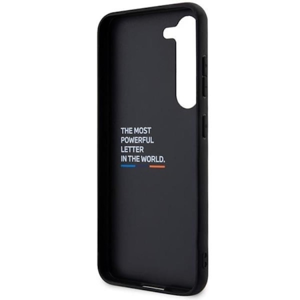 BMW Galaxy S23 Plus Skal Läder Stamp Tricolor - Svart Svart