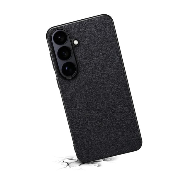Mobilskal för Samsung Galaxy S26 Plus Konstläder + PC + TPU - Svart