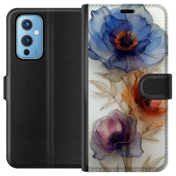 Plånboksfodral till OnePlus 9 med Silkesblommor
