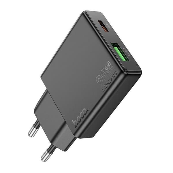 Hoco Snabbladdare PD 20W USB-A USB-C QC3.0 3A N38 - Svart