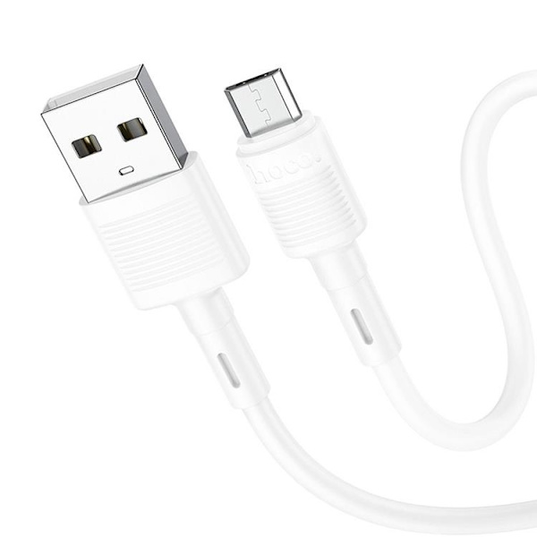 Hoco USB-A - Micro-USB 2.4A Kabel 1m X83 - Vit Vit