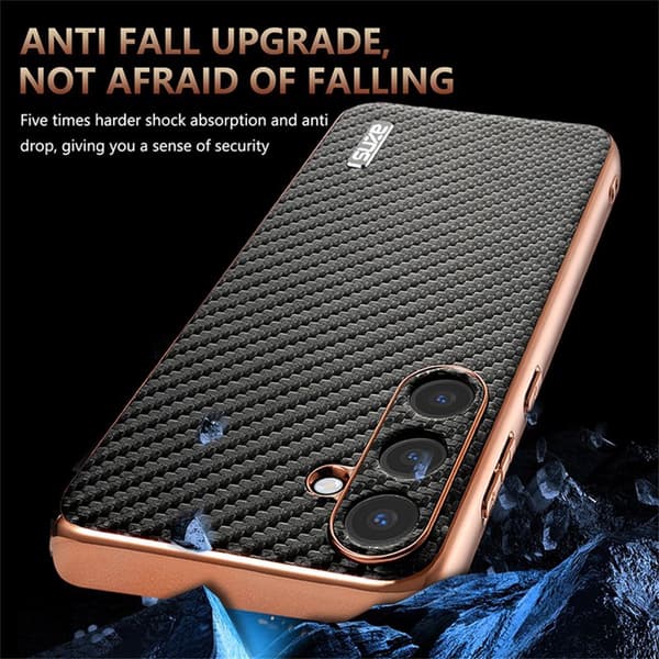 AZNS Mobilskal för Samsung Galaxy S26 Plus PU + TPU - Brun