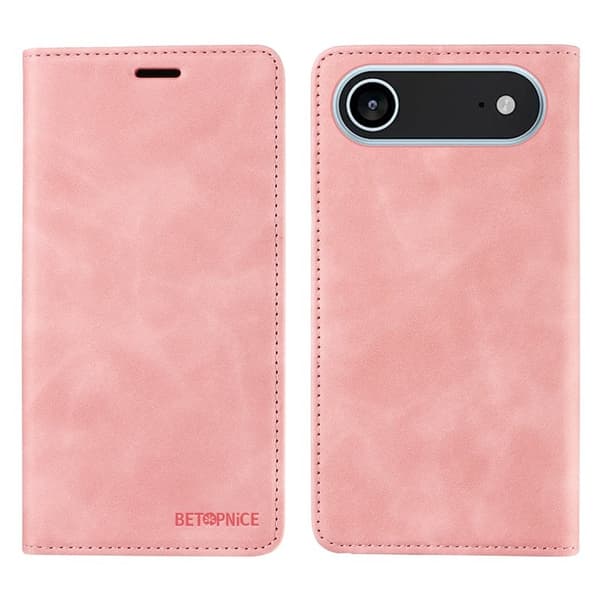 BETOPNICE iPhone Air Plånboksfodral Konstläder - Rosa Rosa