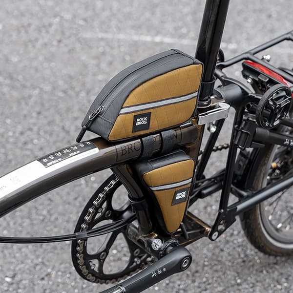 Rockbros Triangel Cykelramväska 0.3L - Brun Brun