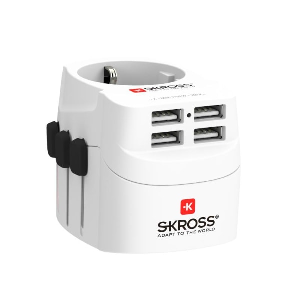 SKross PRO Light MUV World Travel Charger USB 4xA