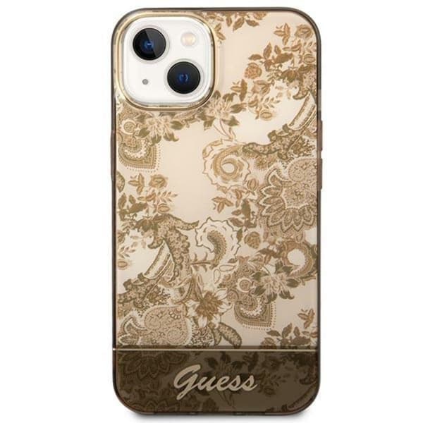 GUESS iPhone 14 Skal Porcelain Collection - Ocher