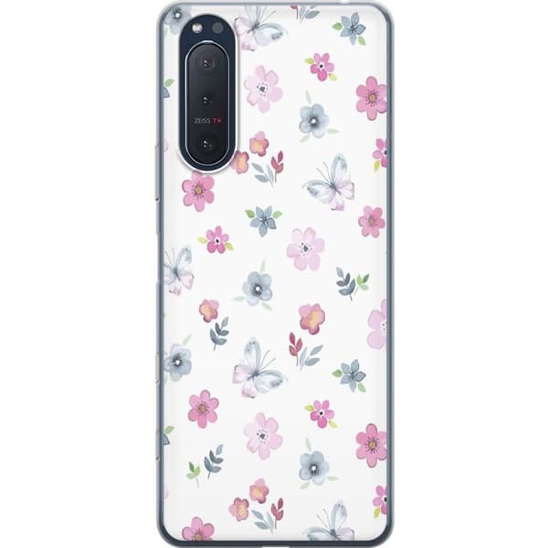 Mobilcover til Sony Xperia 5 II med blomster og sommerfugle