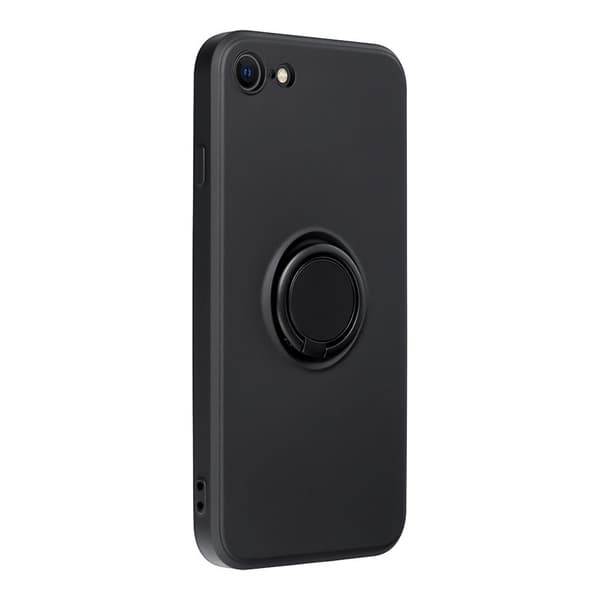 Forcell iPhone 7/8/SE (2020/2022) Cover Silikone Ring - Sort Black