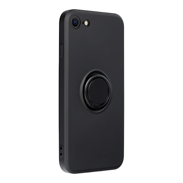 Forcell iPhone 7/8/SE (2020/2022) Skal Silikon Ring - Svart Svart