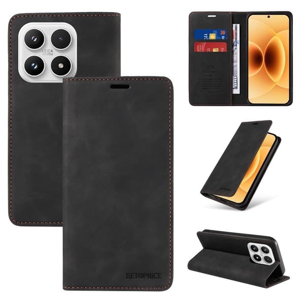 BETOPNICE Xiaomi 17 Plånboksfodral Konstläder - Svart