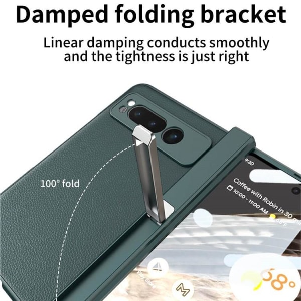 GKK Google Pixel Fold Mobile Cover Kickstand PU Læder - Sølv