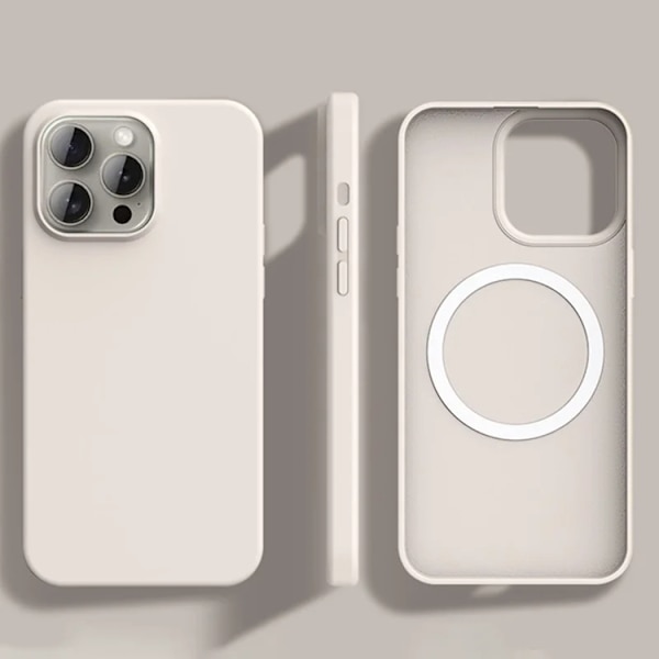 Mobilskal till iPhone 14 Pro Max MagSafe Ultra Thin Silikon Vit