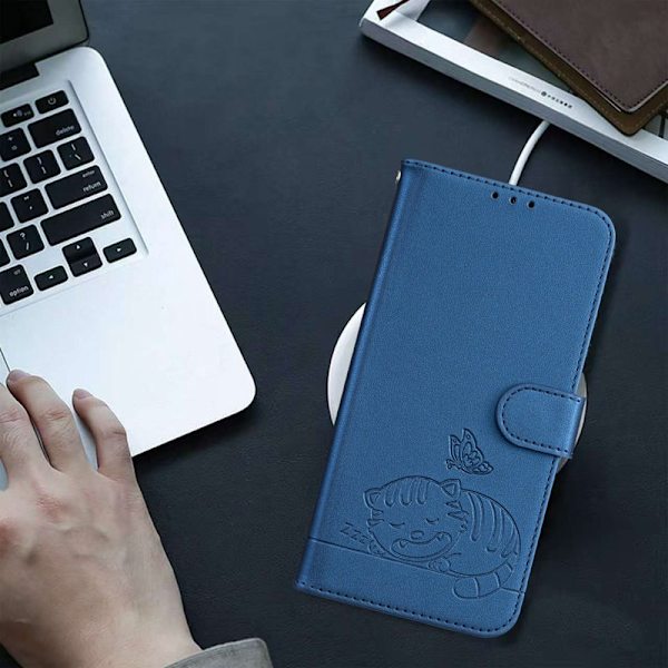 Plånboksfodral för Samsung Galaxy S26 Plus RFID Blocking Stativ - Mörkblå