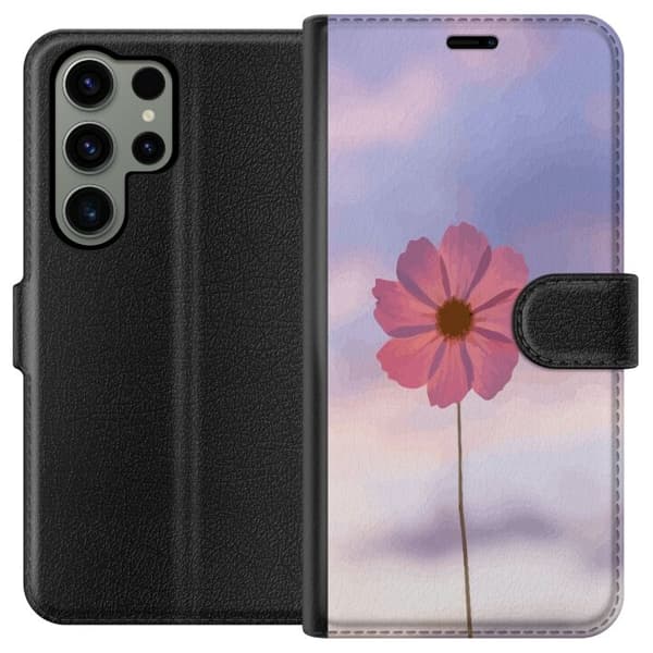 Plånboksfodral till Samsung Galaxy S23 Ultra med Rosa blomma