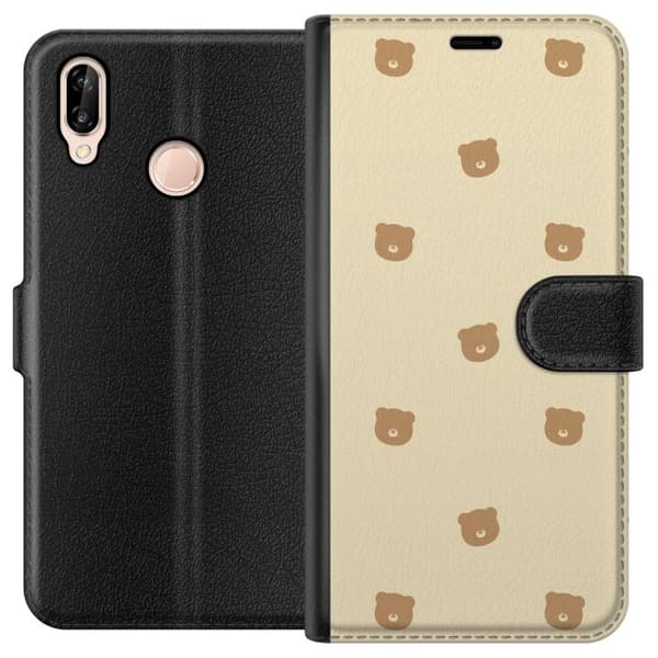 Plånboksfodral till Huawei P20 lite med Björnmönster