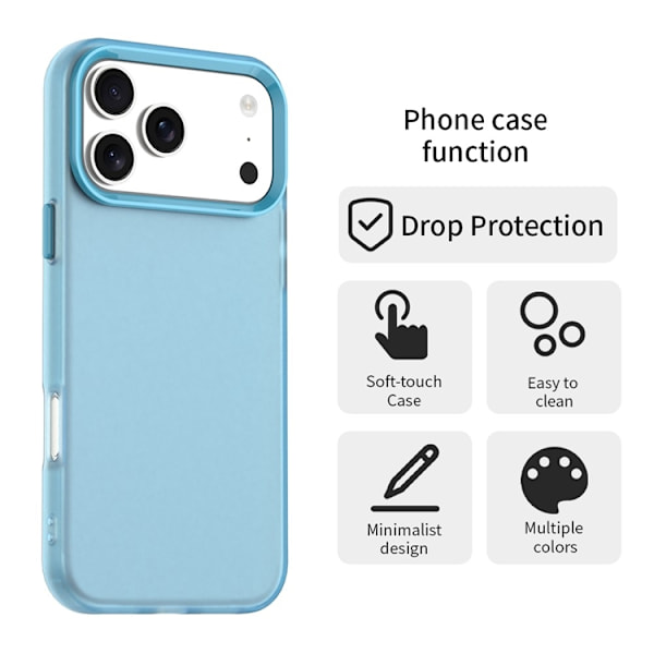 Mobilskal till iPhone 17 Pro Matte Anti-Drop - Blå Blå