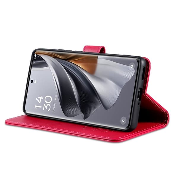 AZNS Xiaomi 15 Pro Plånboksfodral Anti-Scratch Konstläder - Röd